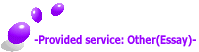 -Provided service: Other(Essay)- 