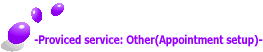 -Proviced service: Other(Appointment setup)- 